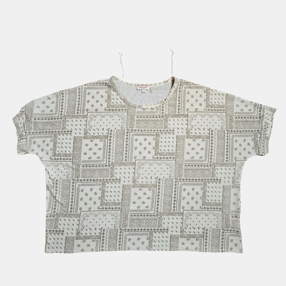 ANDREE BY UNIT Tops - Andree By Unit Bandana Paisley Patchwork‎ Boxy Cropped Top 3X Boho Festival